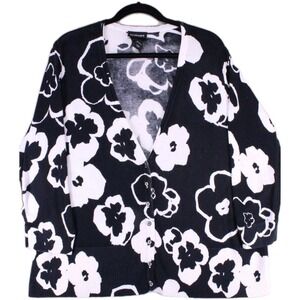 Lane Bryant Size 22/24 Womens Long Sleeve Floral Sweater Business Casual Soft